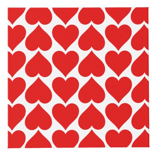 Rode harten patroon, romantisch, liefde kubus (Voorkant)