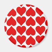 Rode harten patroon, romantisch, liefde magneet (Voorkant)