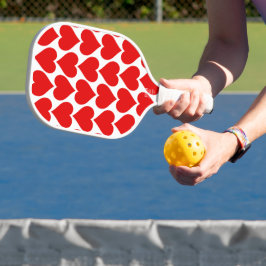 Rode harten patroon, romantisch, liefde pickleball paddle