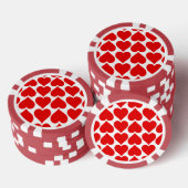 Rode harten patroon, romantisch, liefde poker chips (Opstapeling)
