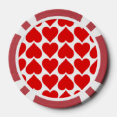 Rode harten patroon, romantisch, liefde poker chips (Achterkant)