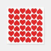 Rode harten patroon, romantisch, liefde servet (Voorkant)