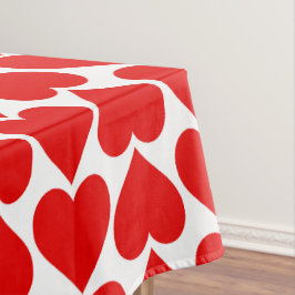 Rode harten patroon, romantisch, liefde tafelkleed