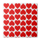 Rode Harten Patroon, Romantisch, Liefde Tegeltje (Voorkant)