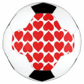 Rode harten patroon, romantisch, liefde voetbal (Voorkant)