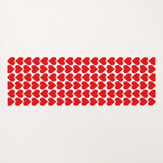 Rode harten patroon, romantisch, liefde yogamat (Achterkant (horizontaal))