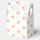 Rode harten patroon, Schattige, liefde Bedankdoosjes (Geopend)