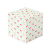 Rode harten patroon, Schattige, liefde Kubus (Achter hoekig)