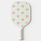 Rode harten patroon, Schattige, liefde Pickleball Paddle (Voorkant)