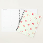 Rode harten patroon, Schattige, liefde Planner (Display)