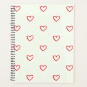 Rode harten patroon, Schattige, liefde Planner (Voorkant)