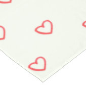 Rode harten patroon, Schattige, liefde Tafelkleed (Gekanteld)
