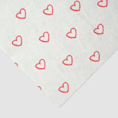 Rode harten patroon, Schattige, liefde Tissuepapier (Detail)