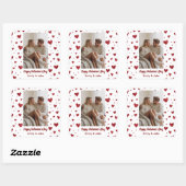 Rode Harten Patroon Valentijnsdag Sticker op Maat (Vel)