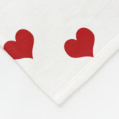 Rode Harten Persoonlijke Namen Net Getrouwd Trouwe Fleece Deken (Hoek)