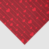 Rode harten populair patroon, tissuepapier (Detail)