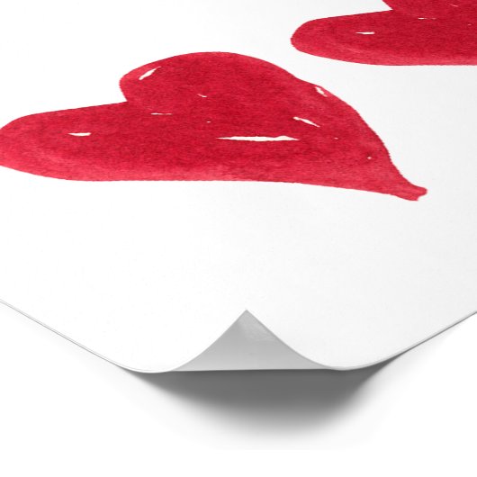 Rode harten Posters en Prints (Hoek)