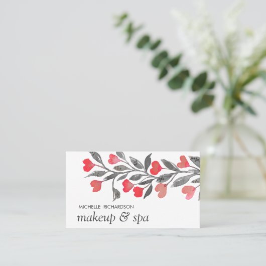 Rode harten | Professionele vrouwelijke herinnerin Afsprakenkaartje (Staand voorkant)