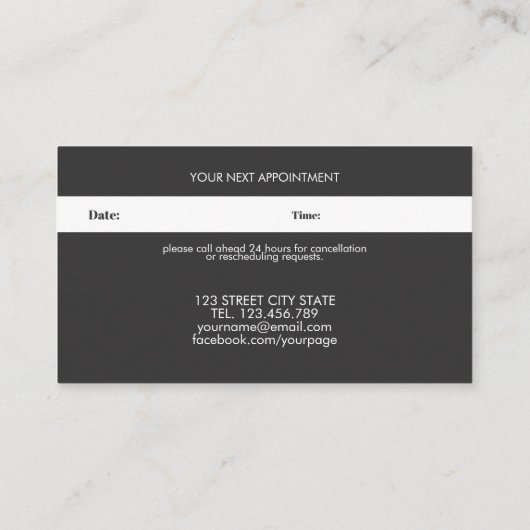 Rode harten | Professionele vrouwelijke herinnerin Afsprakenkaartje (Achterkant)