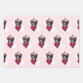 Rode harten Rand Collie Hondenliefhebber Valentijn Inpakpapier Vel (Voorkant 2)