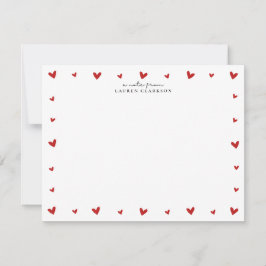 Rode harten rand valentine kaart