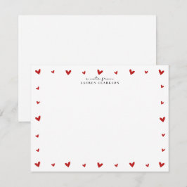 Rode harten rand valentine kaart