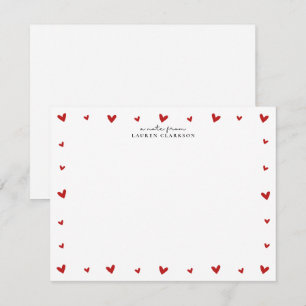 Rode harten rand valentine kaart