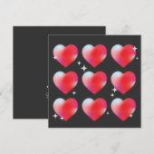 Rode harten romantische liefde, Valentijnsdag (Voorkant / Achterkant)