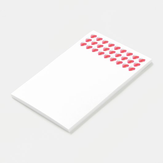 Rode harten romantische liefde, Valentijnsdag Post-it® Notes (Schuin)