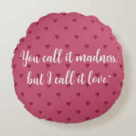 Rode harten ronde kussen