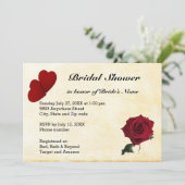 Rode harten, Roos en gele achtergrond Vrijgezellen Kaart (Staand voorkant)