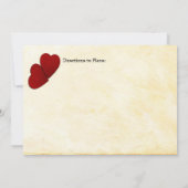 Rode harten, Roos en gele achtergrond Vrijgezellen Kaart (Achterkant)