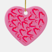 Rode harten roze keramisch Ornament (Achterkant)