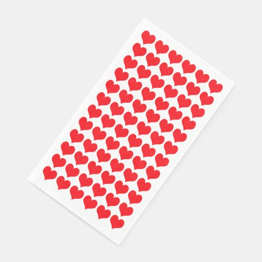 Rode harten servet (Hoek)