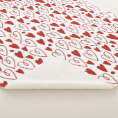 Rode harten sherpa deken (3/4)