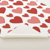 Rode harten sherpa deken (3/4)