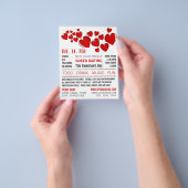 Rode harten, speed Dating Event Adverteren Flyer (Hand)