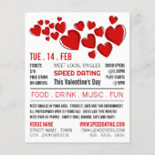 Rode harten, speed Dating Event Adverteren Flyer (Voorkant)