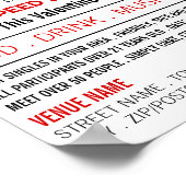 Rode harten, speed Dating Event Adverteren Poster (Hoek)