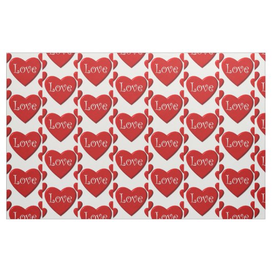 Rode harten stof (Fat Quarter)