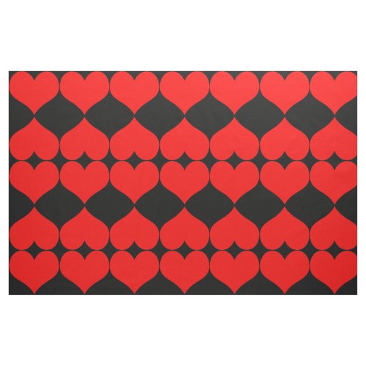 Rode harten stof (Fat Quarter)