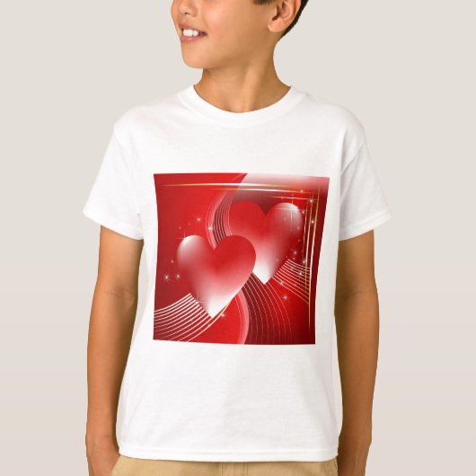 Rode harten t-shirt (Voorkant)