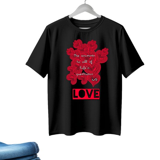 Rode harten t-shirt
