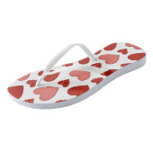 Rode harten teenslippers (Schuin)