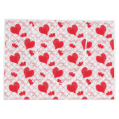 Rode harten, tekst, "hou van je". groot cadeauzakje (Achterkant)