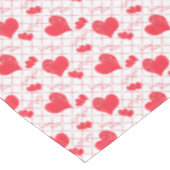 Rode harten, tekst, "hou van je". tafelkleed (Gekanteld)