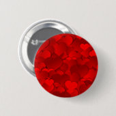 Rode harten textuur ronde button 5,7 cm (Voorkant /achterkant)