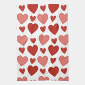 Rode harten theedoek (Verticaal)