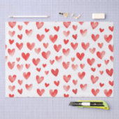 Rode harten tissuepapier (Craft)