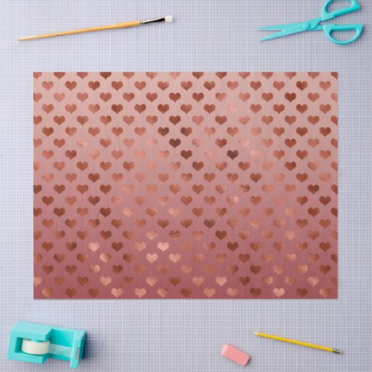 Rode harten tissuepapier (Craft)